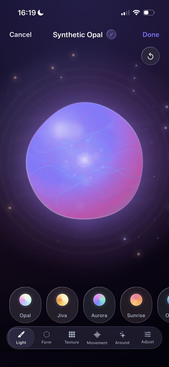 Look editor with orb material controls.